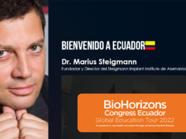 Prevención para la complicación de implantes: Claves para el éxito, es el título de la Conferencia Magistral que dictará en Quito Ecuador el Dr. Marius Steigmann