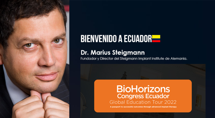 Prevención para la complicación de implantes: Claves para el éxito, es el título de la Conferencia Magistral que dictará en Quito Ecuador el Dr. Marius Steigmann